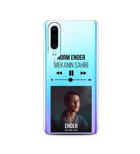 Norm Ender Mp3 Tasarımlı Süper Şeffaf Silikon Telefon Kılıfı Huawei P30  