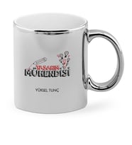 BK Gift Kişiye Özel Mesleki Tasarım Mühendisi Krom Kupa Bardak  2