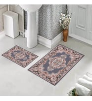 Banyo Halısı Ikili Klozet Takımı Kaymaz Tabanlı (60 xm x 100 cm + 40 cm x 60 cm) 