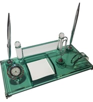 Kristal Masaüstü Kalemlik Ofis Makam Hediyesi M531 YESIL (Yeşil)