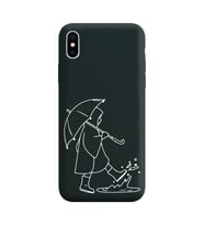 Iphone Xs Çizgi Tasarımlı Siyah Lansman Telefon Kılıfı