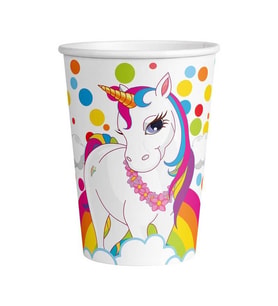 Unicorn Rainbow, Karton Bardak, 8 Adet (STD)