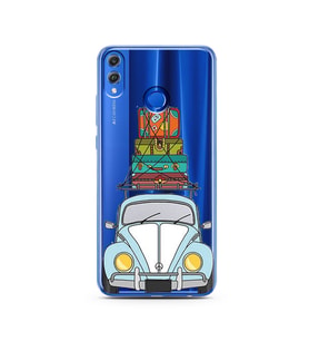 Tatil Araba Tasarımlı Süper Şeffaf Silikon Telefon Kılıfı Huawei Honor 8x