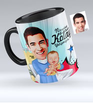 BK Gift Kişiye Özel Bay Kadın Hastalıkları Ve Doğum Uzmanı Karikatürlü Siyah Kupa Bardak  1