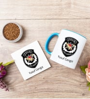 Özel Harekat Polisi Mavi Kupa Bardak Ve Bardak Altlığı Seti