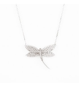 Afrodit Silver Yusufçuk Model Gümüş Rengi Gümüş  Kolye
