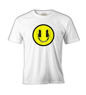 DJ Smile Beyaz Erkek Tshirt