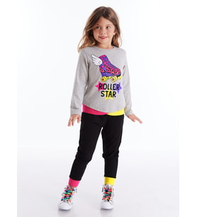 Roller Star Kız Çocuk T-shirt Pantolon Takım