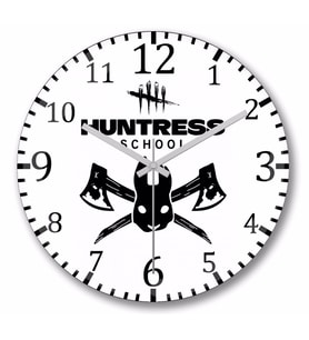 Dead By Daylıght Huntress School  Duvar Saati Bombeli Gercek Cam