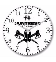 Dead By Daylıght Huntress School  Duvar Saati Bombeli Gercek Cam