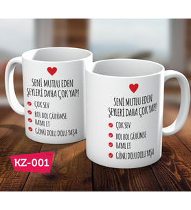Motivasyon Yazı Hediye Kupa Bardak