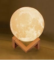 Dekoratif Ayaklı 12cm 3D Ay Gece Lambası (STD)