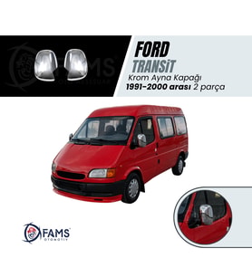 Ford Transit Krom Ayna Kapağı 2 Parça 1991-2000 Paslanmaz Çelik