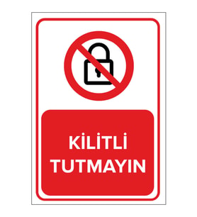 MIGNATIS - Kilitli Tutmayın Levhası - Sac Malzeme 50x70cm