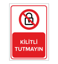 MIGNATIS - Kilitli Tutmayın Levhası - Sac Malzeme 50x70cm