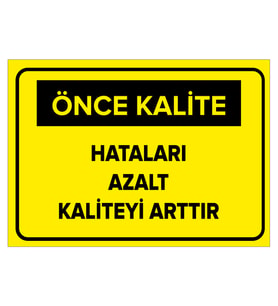 MIGNATIS - Hataları Azalt Kaliteyi Arttır Levhası - Sac Malzeme 50x70cm