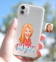 BK Gift Kişiye Özel Bayan İsimli Karikatürlü iPhone 11 İnce Şeffaf Silikon Telefon Kapağı-1 (Beyaz)
