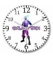 Fortnite Galaxy Skin  Duvar Saati Bombeli Gercek Cam