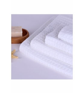 %100 Pamuk Pike 76X142 Havlu (Beyaz)