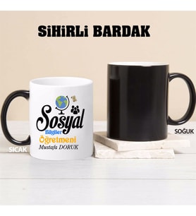 Sosyal Bilgiler Öğretmeni Kupa Bardağı Sihirli (Beyaz)