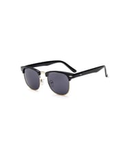 Unisex Cat Eye Güneş Gözlügü Clubmaster Klasik Retro Gold Siyah