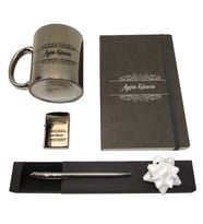 Kişiye Özel Gümüş Kupa Ajanda Zippo Kalem Seti
