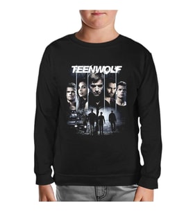 Teen Wolf Siyah Çocuk Sweatshirt