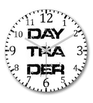 Day Trader Duvar Saati Bombeli Gercek Cam