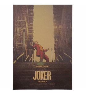JOKER DC COMICS MERDİVEN SAHNESİ RETRO POSTER AF022