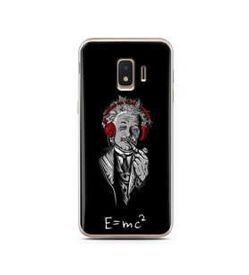 Einstein Tasarım Süper Şeffaf Silikon Telefon Kılıfı Samsung J2 Core