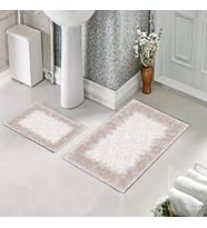 Banyo Halısı Ikili Klozet Takımı Kaymaz Tabanlı (60 xm x 100 cm + 40 cm x 60 cm) 