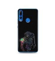 Uzay Kız Tasarım Süper Şeffaf Silikon Telefon Kılıfı Huawei Y9 Prime 2019