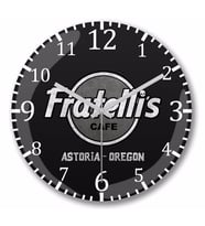 The Goonies Fratelli's Rock Cafe  Duvar Saati Bombeli Gercek Cam