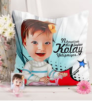 BK Gift Kişiye Özel Bebek Karikatürlü  Yastık  3