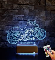 Harley Motor Doğumgünü Hediyesi İsimli Gece Lambası Doğum Günü Hediyeleri