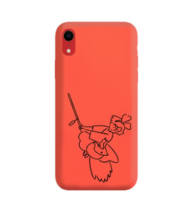 Iphone XR Çizgi Tasarımlı Turuncu Lansman Telefon Kılıfı