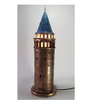 GALATA KULESİ BİBLO BRONZ LAMBA 41CM