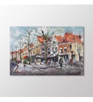 Arty Tablo Suluboya Evler Tablo (Karışık)