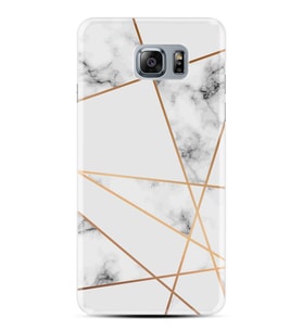 Kılıfland Samsung Galaxy Note 5 Kılıf Silikon Resimli Kapak White Marble Mermers With Triangle Stok 1195