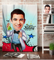 BK Gift Kişiye Özel Bay Kimya Mühendisi Karikatür Kanvas Tablo 70x100cm 2