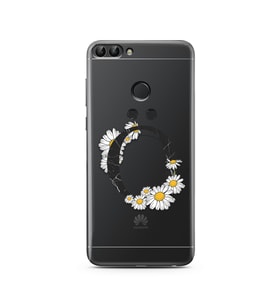 Papatya Harf Tasarım Süper Şeffaf Silikon Telefon Kılıfı Huawei P Smart  Ö-Harfi
