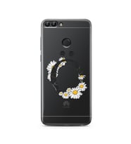 Papatya Harf Tasarım Süper Şeffaf Silikon Telefon Kılıfı Huawei P Smart  Ö-Harfi