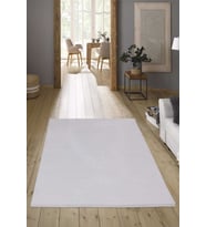 Angora Home Beyaz Peluş Post Halı 80 X 150 Dikdörtgen