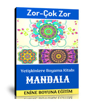 Zor -Çok Zor Mandala Boyama Kitabı