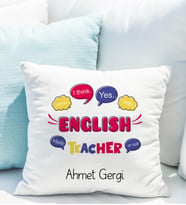 İngilizce Öğretmeni Yastığı Kişiye Özel