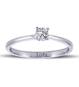 Lova E Renk 0,18 Karat Pırlanta Tektaş Yüzük - 1080011