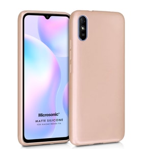 Microsonic Matte Silicone Xiaomi Redmi 9A Kılıf Gold