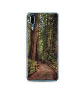 Orman Yol Tasarımlı Süper Şeffaf Silikon Telefon Kılıfı Huawei P20   