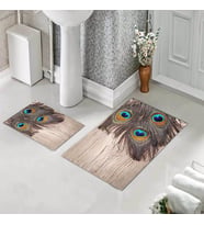 Banyo Halısı Ikili Klozet Takımı Kaymaz Tabanlı (60 xm x 100 cm + 40 cm x 60 cm) 