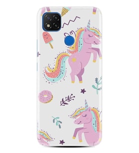 Kılıfland Xiaomi Redmi 9C Kılıf Silikon Resimli Kapak Pasta Unicorn Stok 1139